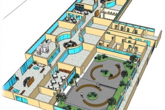Nova Área de Convivência - Visualização da Área do Shopping Ligada a Portaria B, Praça, Restaurante, Corredor Central do Raio X e Hall Central